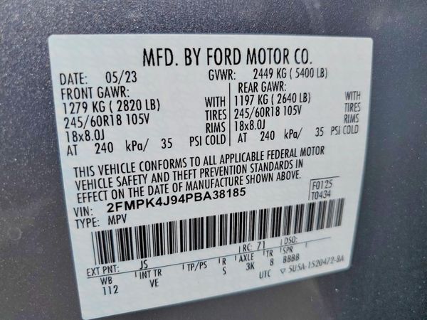 2023 FORD EDGE SEL — VINS