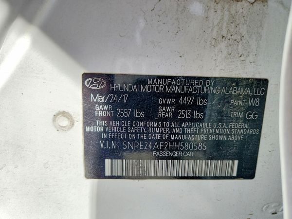 2017 HYUNDAI SONATA SE, Eco