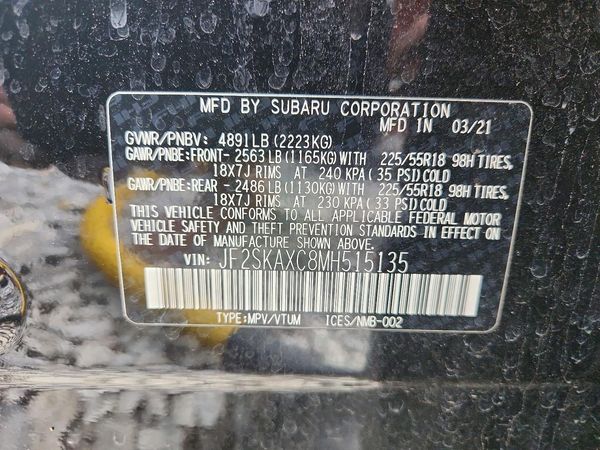 2021 SUBARU FORESTER Touring