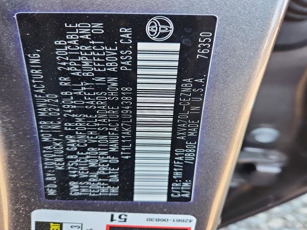 2020 TOYOTA CAMRY