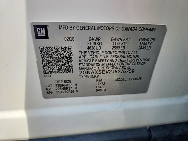 2018 CHEVROLET EQUINOX LT (1LT)