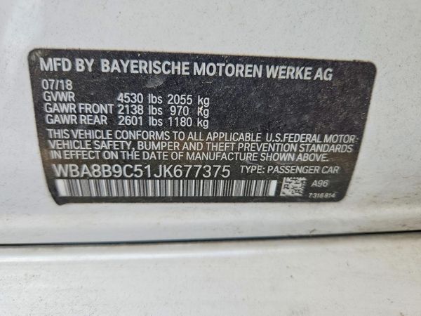 2018 BMW 330 — VINS
