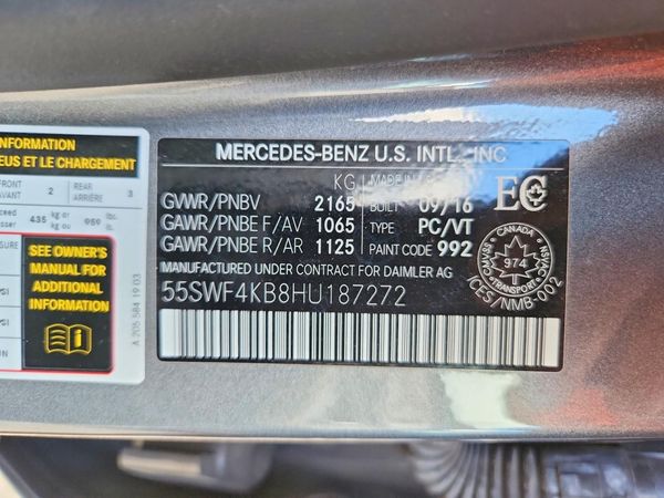 2017 MERCEDES-BENZ C-CLASS C300-4M — VINS