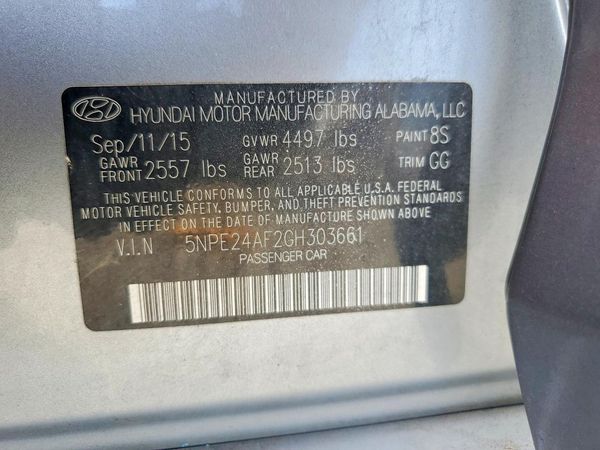 2016 HYUNDAI SONATA