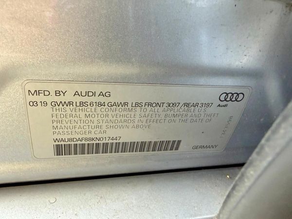 2019 AUDI A8 quattro L
