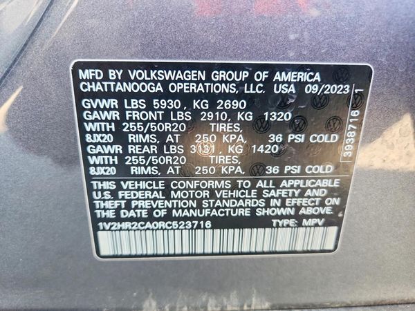 2024 VOLKSWAGEN ATLAS 4Motion SE