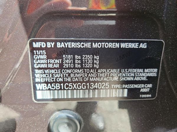2016 BMW 535