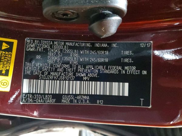 2018 TOYOTA HIGHLANDER