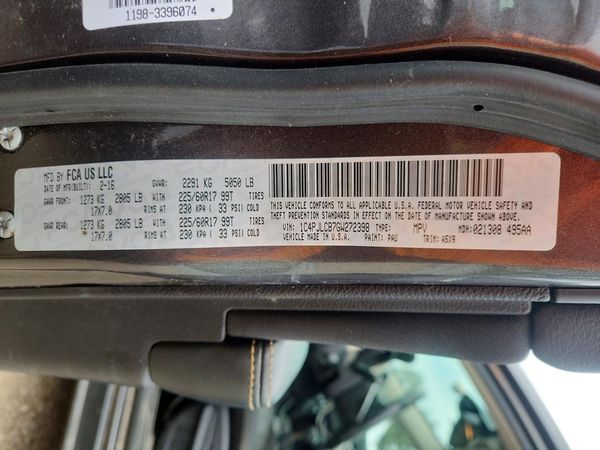 2016 JEEP CHEROKEE Latitude/Longitude/North
