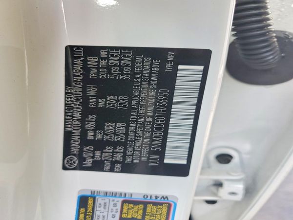 2026 HYUNDAI TUCSON SEL, SEL Plus — VINS