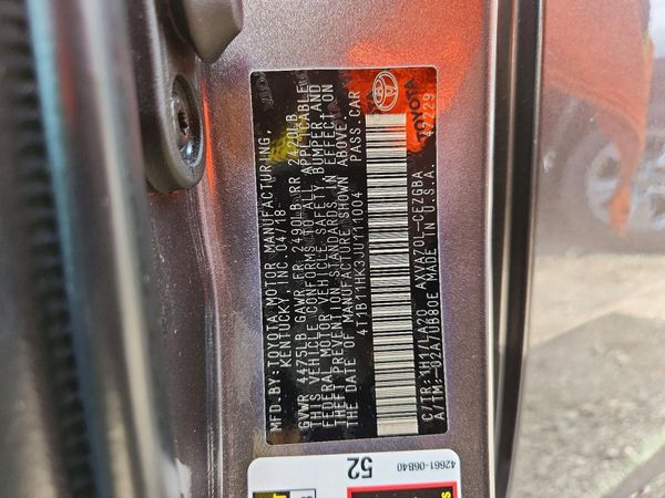 2018 TOYOTA CAMRY L/LE/SE/XLE