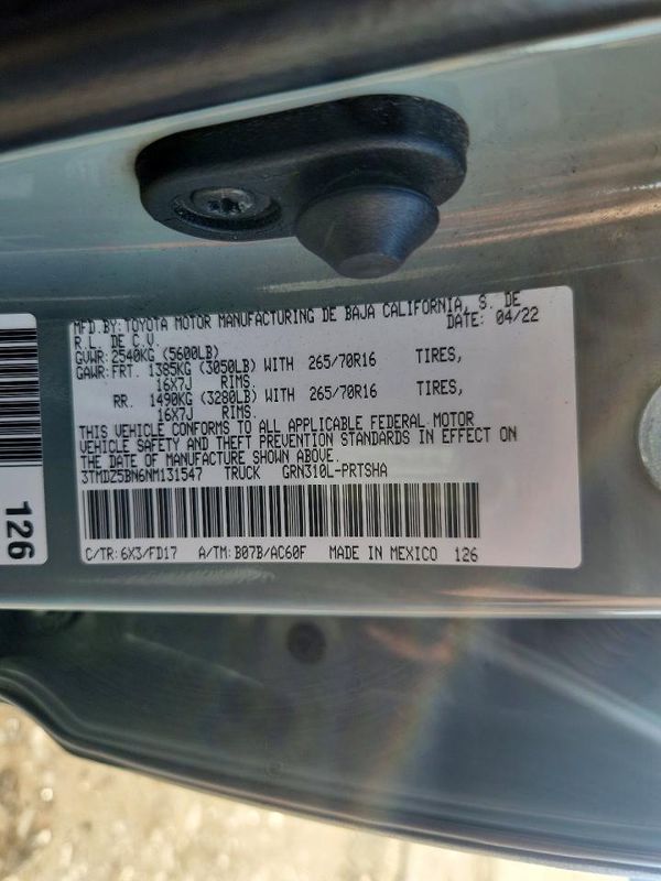 2022 TOYOTA TACOMA