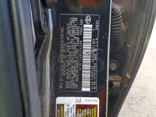 2012 TOYOTA CAMRY