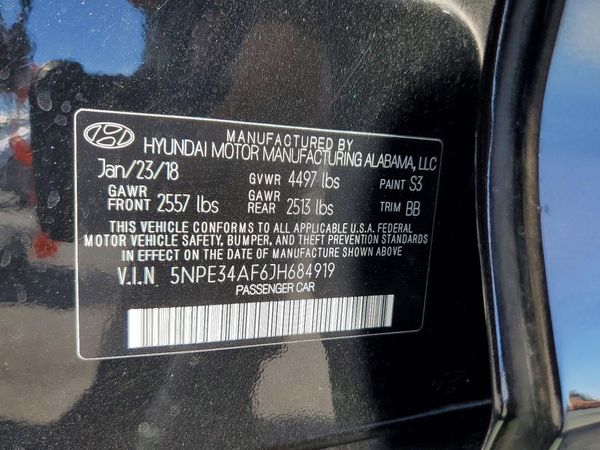 2018 HYUNDAI SONATA