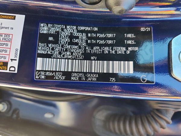 2021 TOYOTA 4RUNNER SRS Prem