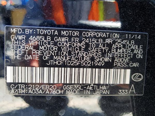 2015 LEXUS IS 250