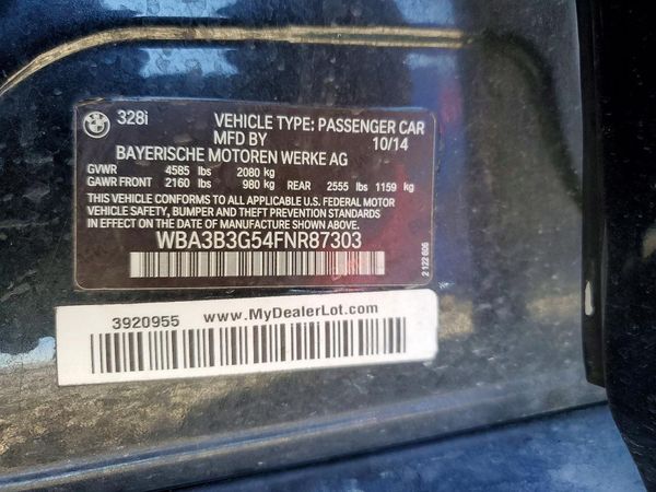 2015 BMW 328 xDrive SA — VINS