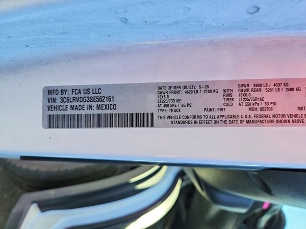 2025 RAM PROMASTER 2500