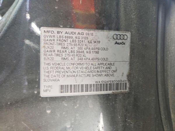 2013 AUDI Q7 S Line Prestige — VINS
