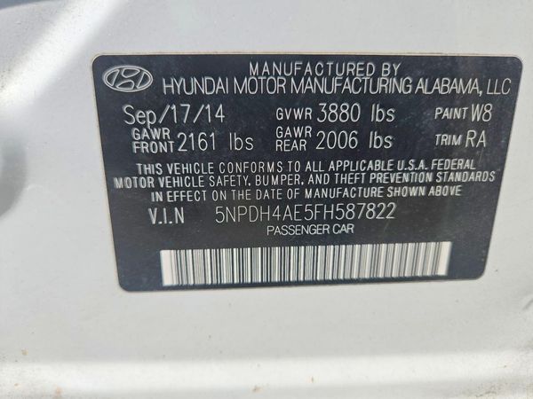 2015 HYUNDAI ELANTRA GLS(Middle)