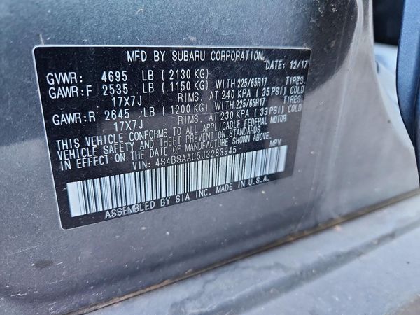 2018 SUBARU OUTBACK