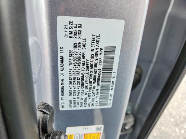 2021 HONDA PILOT TOURING
