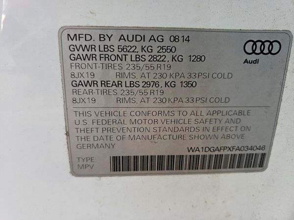 2015 AUDI Q5 S Line Premium Plus