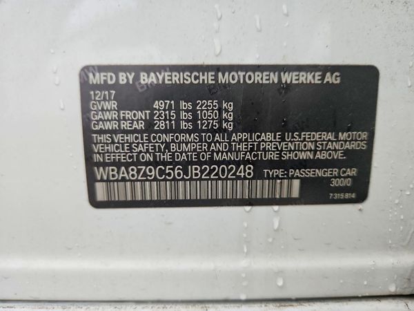 2018 BMW 330 — VINS