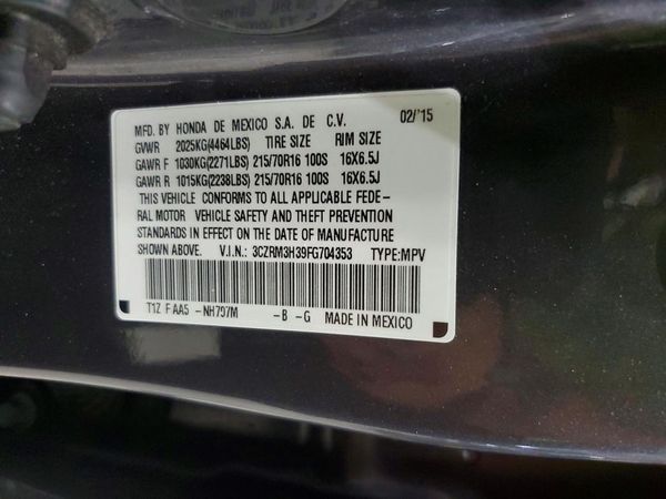 2015 HONDA CRV LX