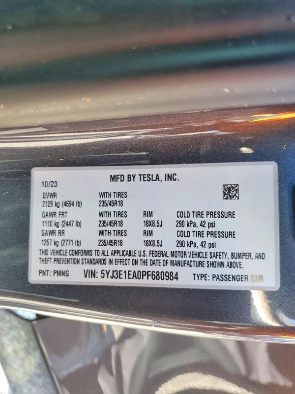 2023 TESLA MODEL 3