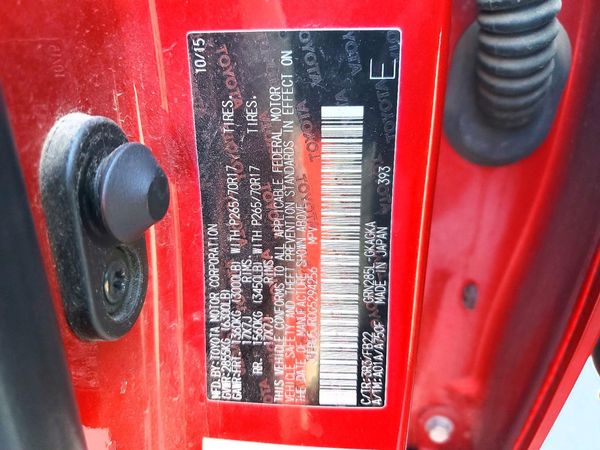 2016 TOYOTA 4RUNNER Base Grade — VINS