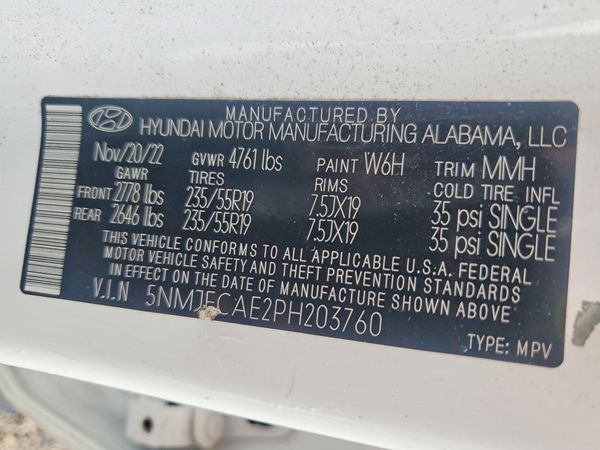 2023 HYUNDAI TUCSON Limited — VINS