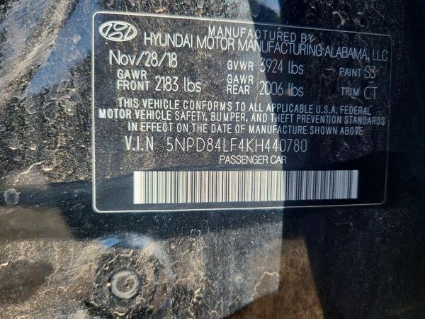 2019 HYUNDAI ELANTRA