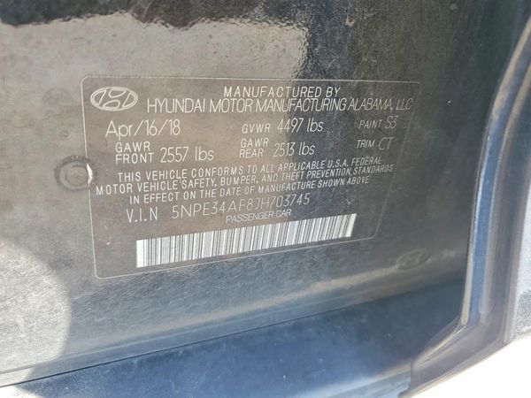 2018 HYUNDAI SONATA