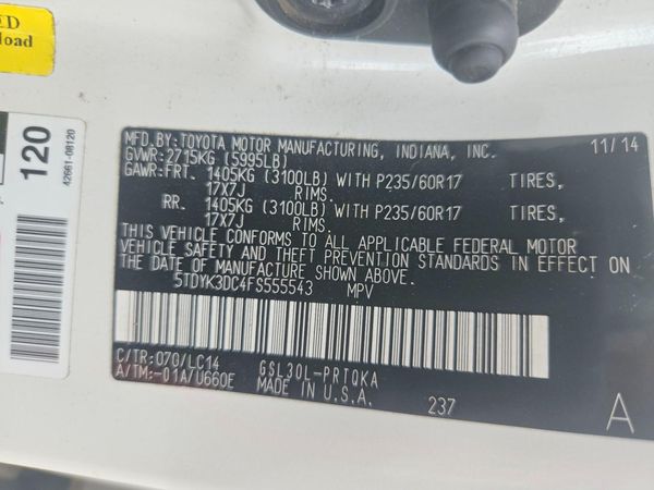 2015 TOYOTA SIENNA