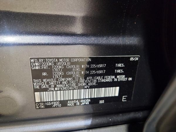 2024 TOYOTA RAV4 LE — VINS