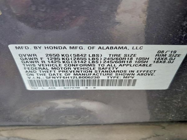 2020 HONDA PILOT LX