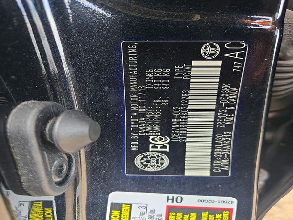 2019 TOYOTA COROLLA L/LE/SE/XLE/XSE — VINS