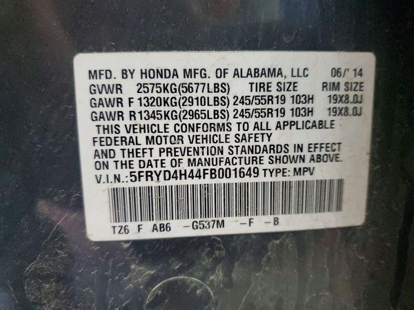 2015 ACURA MDX SH-AWD Tech