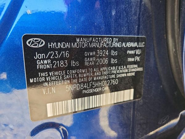 2017 HYUNDAI ELANTRA