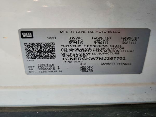2021 CHEVROLET TRAVERSE LT