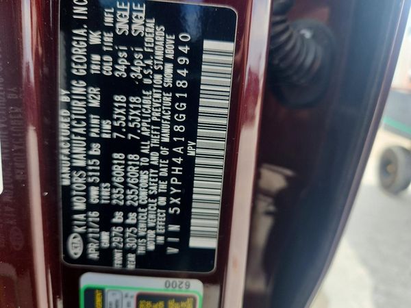 2016 KIA SORENTO EX — VINS