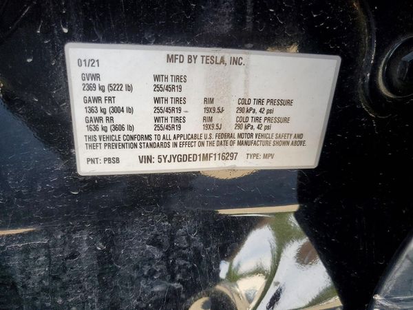 2021 TESLA MODEL Y