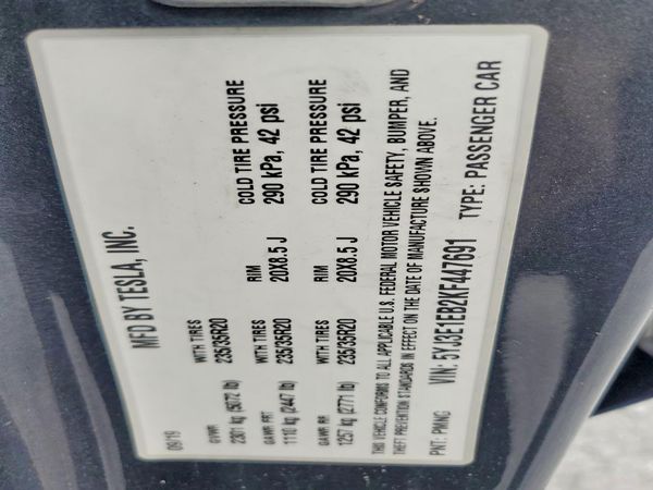 2019 TESLA MODEL 3