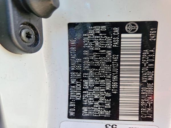 2018 TOYOTA CAMRY XSE