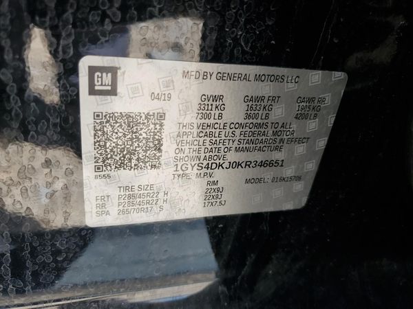 2019 CADILLAC ESCALADE PLATINUM