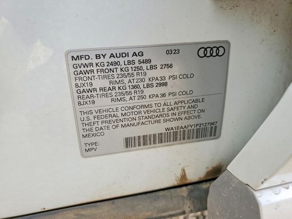 2023 AUDI Q5 — VINS