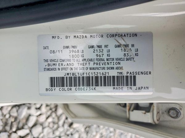 2012 MAZDA 3 Sport/GX — VINS