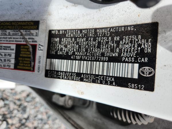 2014 TOYOTA CAMRY