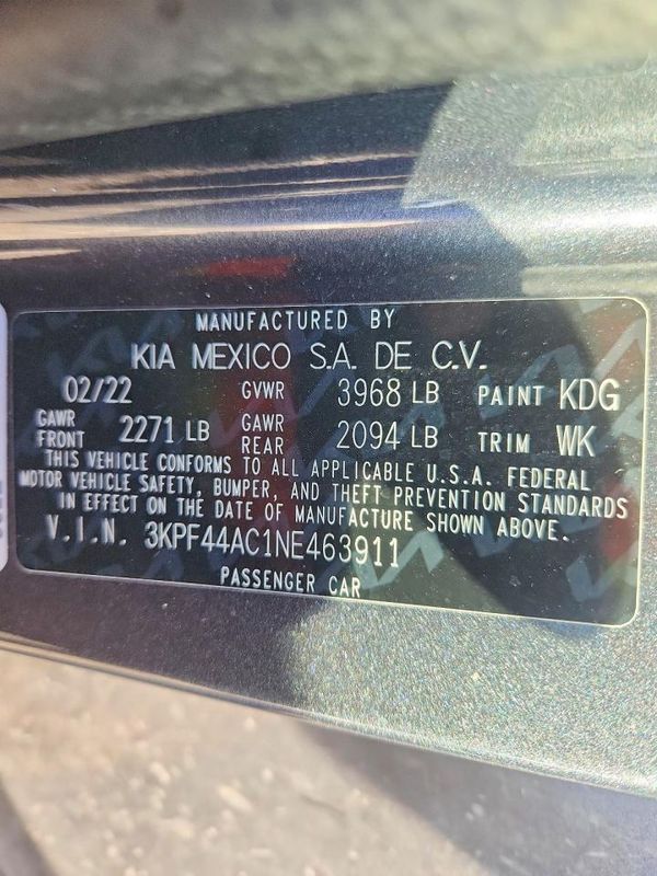 2022 KIA FORTE GT — VINS